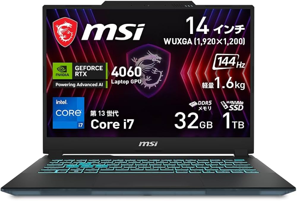 Amazon.co.jp: 【Amazon.co.jp限定】 MSI ゲーミングノートPC Cyborg14