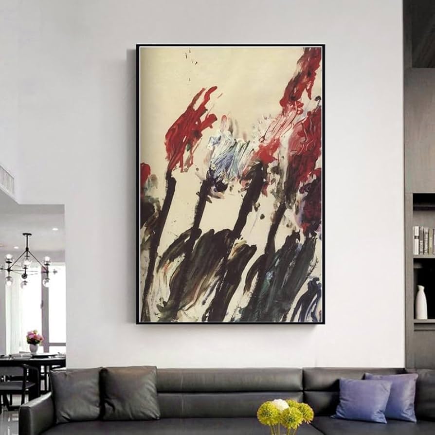 Amazon.co.jp: Cy Twombly 美的ポスター抽象的な落書きキャンバス絵画