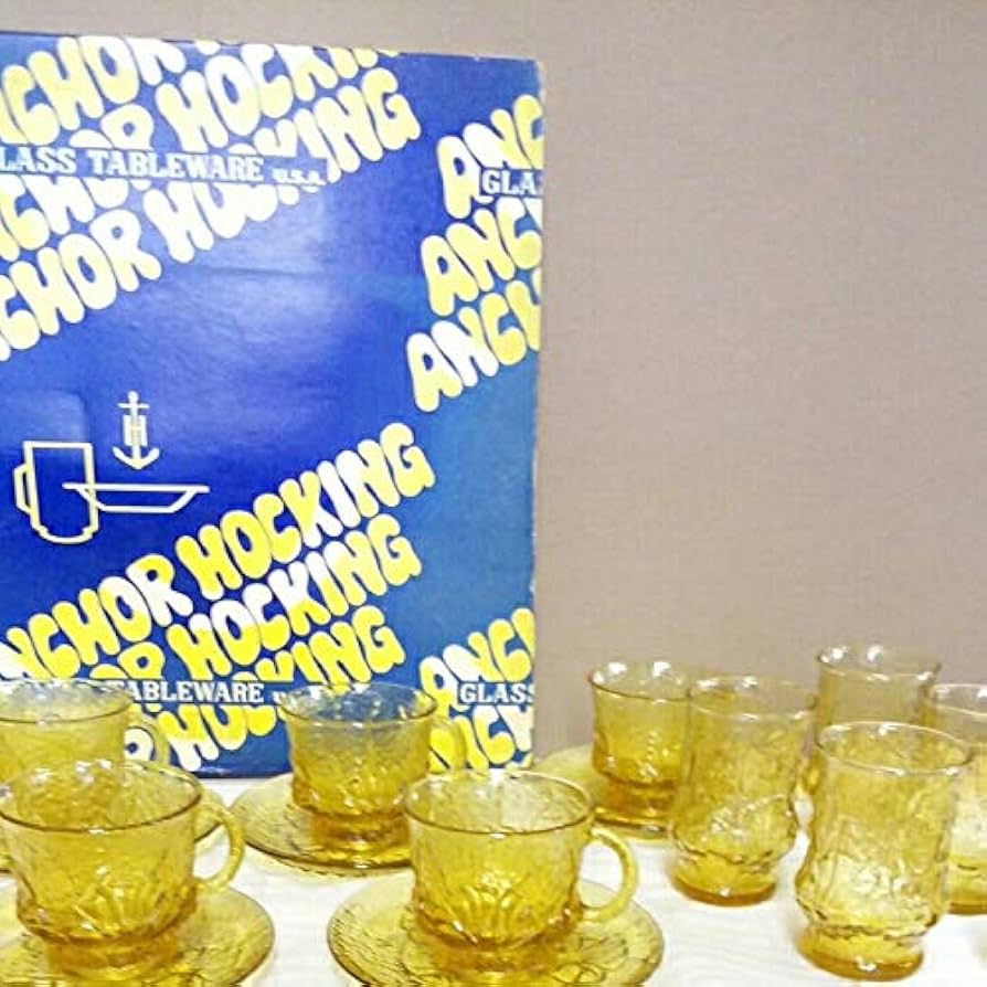 Amazon.co.jp: ビンテージ アンカーホッキング レインフラワー ハニー