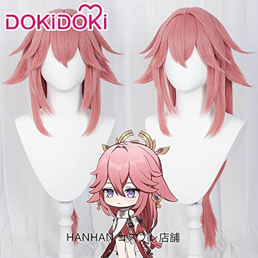 Amazon.co.jp: 原神 Genshin げんしん 八重神子 コスプレウィッグ風