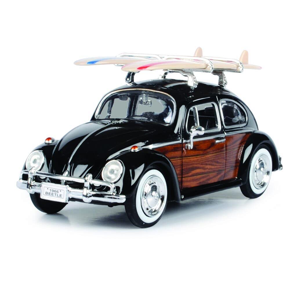 Amazon.com: Toy Cars 1966 VW Beetle Black with Wood Panels and Two