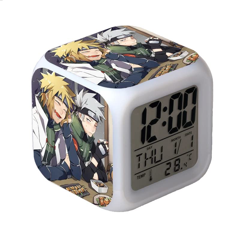Amazon.co.jp: ナルト-ナルト-カラフルなLED目覚まし時計アニメ漫画