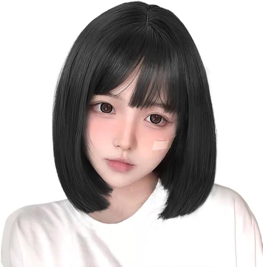 Amazon.co.jp: AISIHAIRウィッグ ボブ 黒 ブラック ショートボブ フル