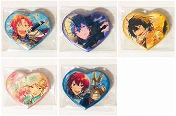 Amazon.co.jp: あんスタKnightsハートカンバッジハート缶バッジβ5点