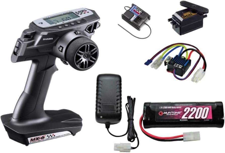 Amazon | SANWA MX-6 EP START SET RX-391W/BL-SIGMA/HVS-702 電動RC
