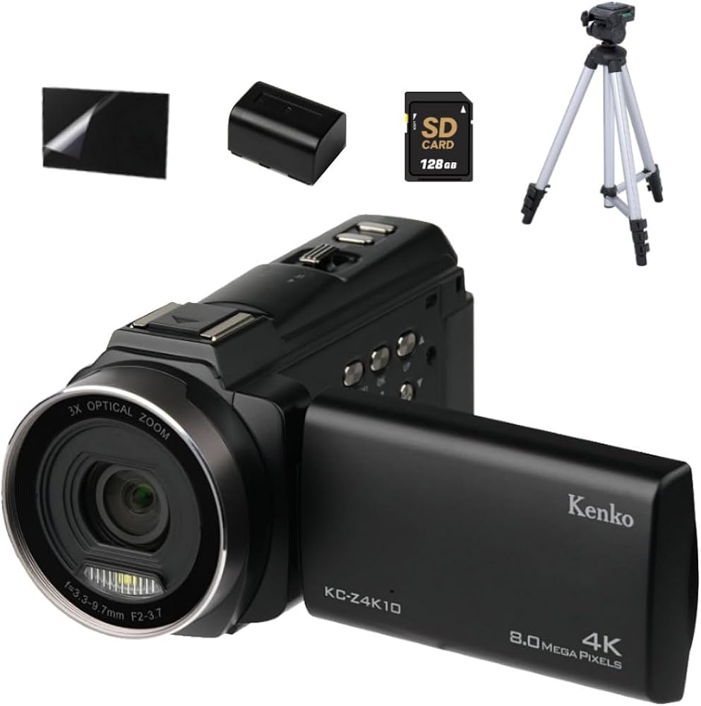 Amazon | ケンコー ビデオカメラ 4K KC-Z4K10 光学3倍ズーム＆フィルム