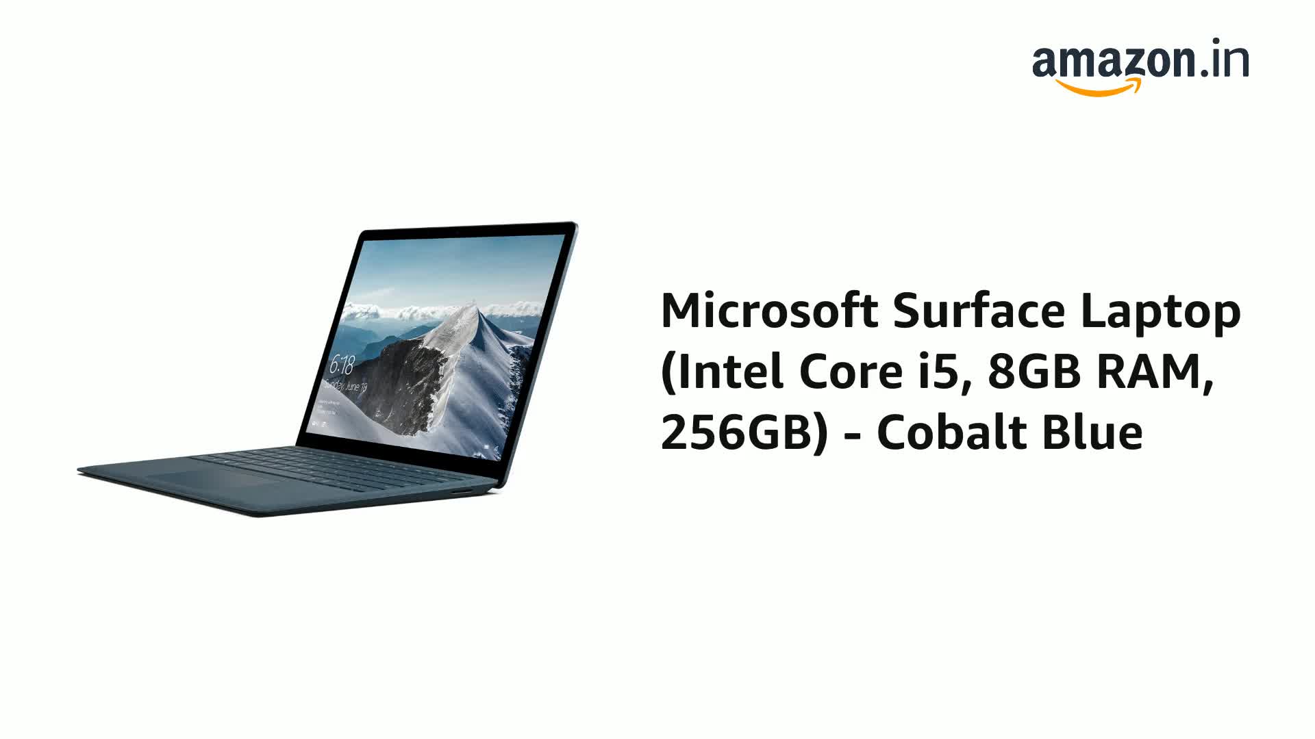 Microsoft Surface Laptop (Intel Core i5, 8GB RAM, 256GB) - Cobalt