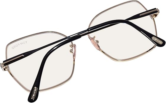 Tom Ford TF5876-B 032 Eyeglasses Women's Pale Gold/Black Full Rim