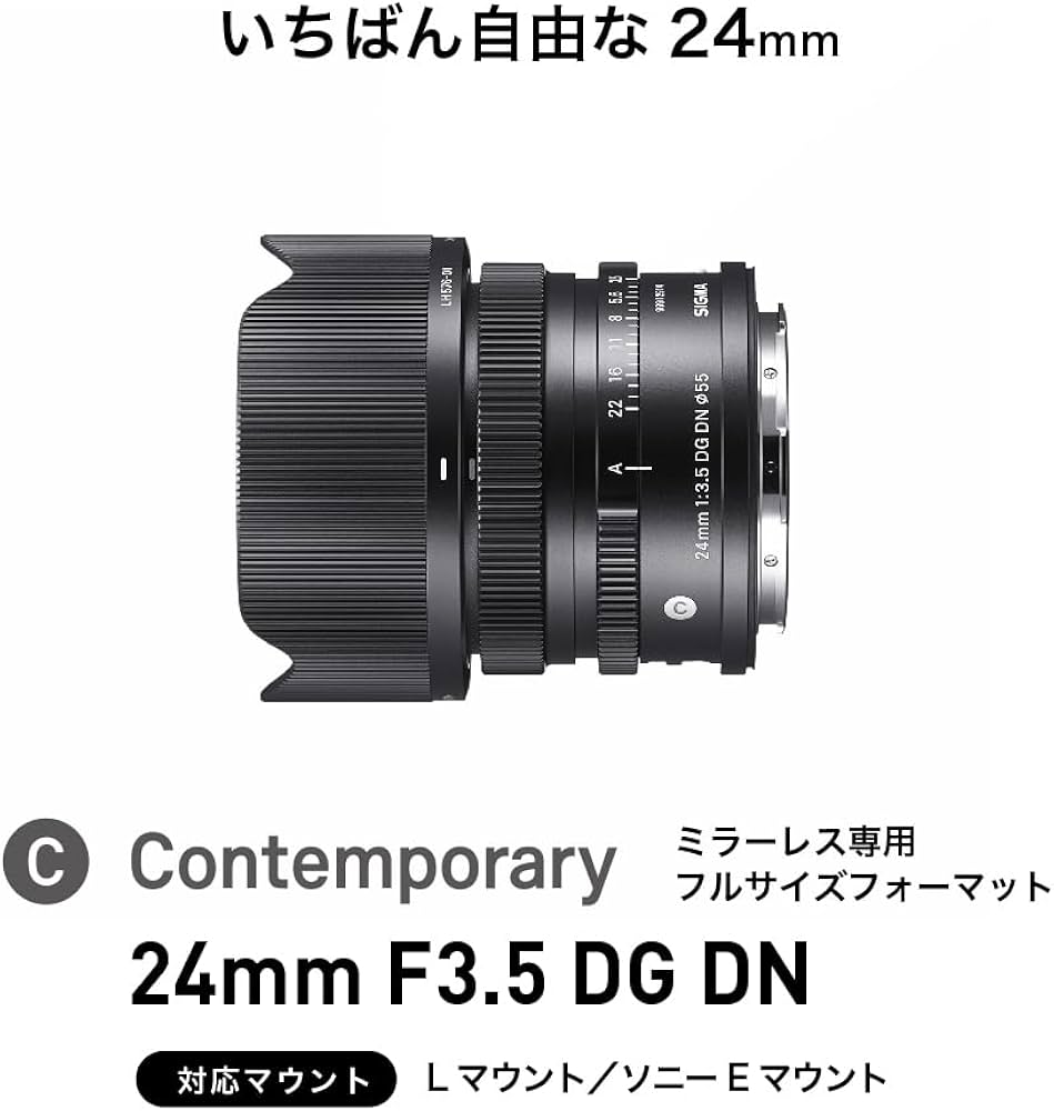 Amazon.co.jp: シグマ(Sigma) レンズ 24mm F3.5 DG DN Lマウント 単