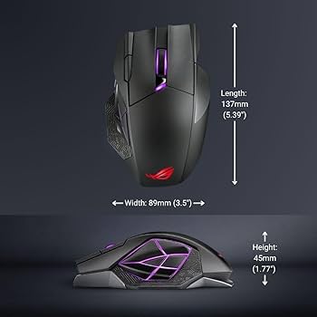 Amazon.com: ASUS ROG Spatha X Wireless Gaming Mouse – MMO/MOBA