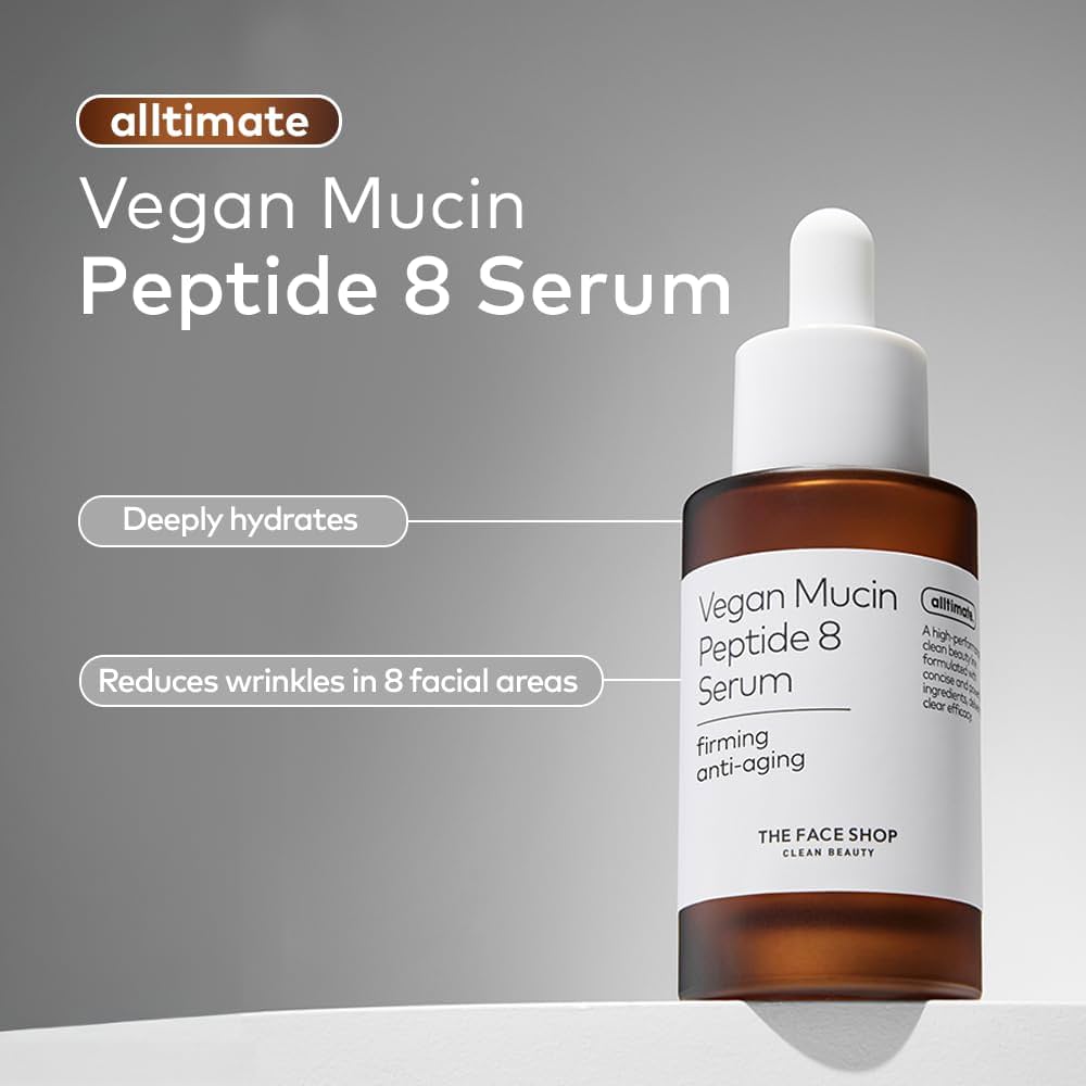 Amazon.com: The Face Shop 8 Peptide Serum, Vegan Mucin for