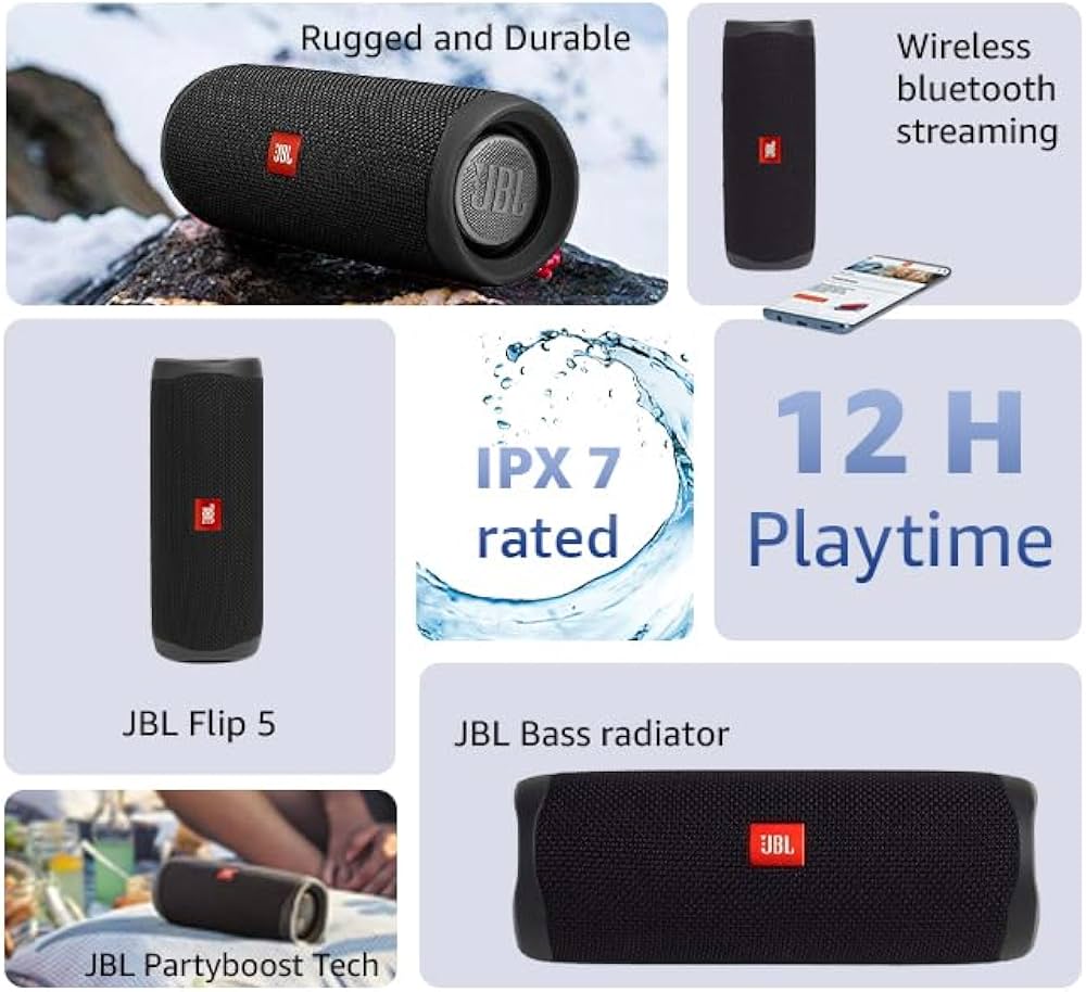 Flip5, Bluetooth Hoparlör, Grİ : Amazon.com.tr: Elektronik