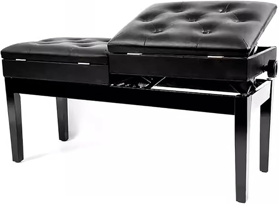 Amazon.co.jp: ピアノ 椅子 高さ調整可能 2人掛け 楽譜収納付き 高低