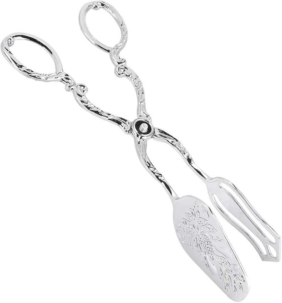 Amazon.com: 9in Vintage Salad Tong for Serving, Zinc Alloy Silver