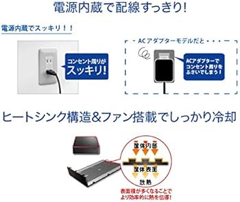 Amazon | I-O DATA 外付けHDD ハードディスク 2TB WD Red採用 電源内蔵