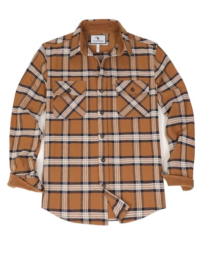 Amazon.com: Mens Thick Flannel Shirts Long Sleeve Button Down
