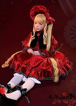 Amazon.co.jp: ローゼンメイデン 真紅 コスプレ 衣装 ドレス/(ウィッグ