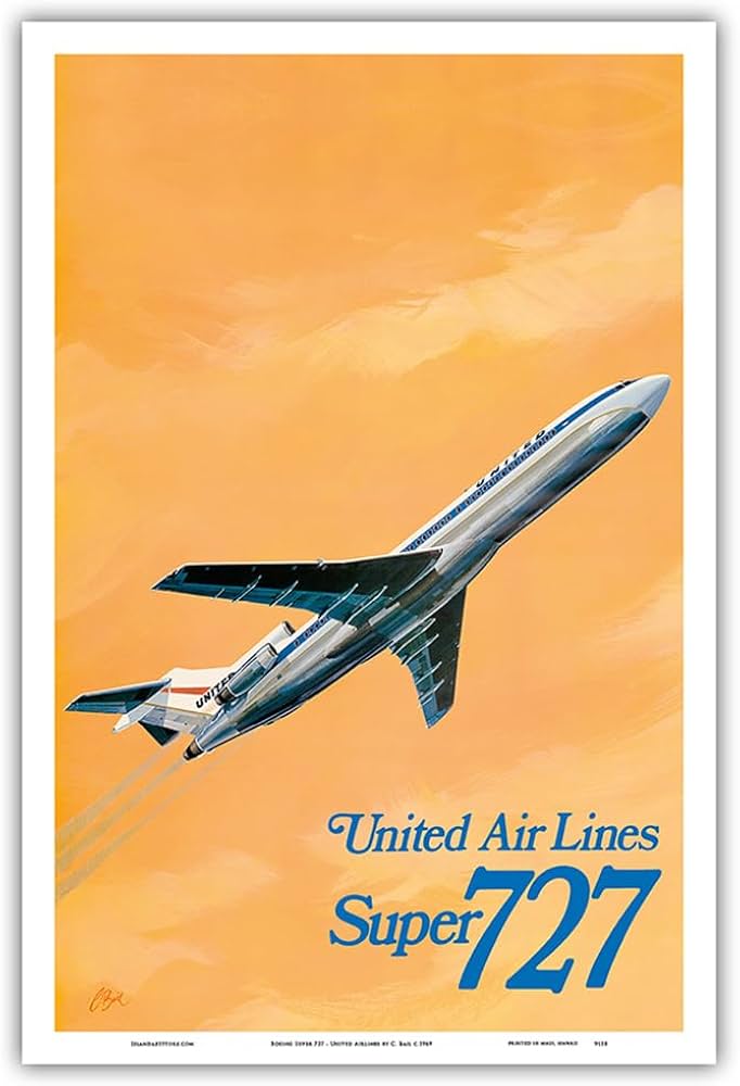 Amazon.co.jp: ボーイングスーパー727飛行機 - ユナイテッド航空