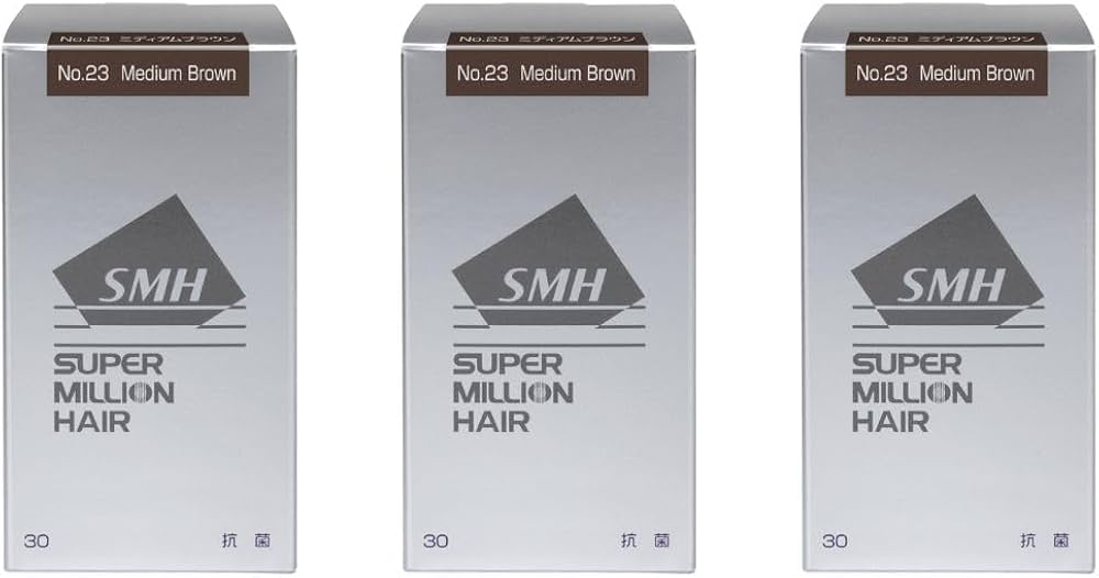 Amazon | スーパーミリオンヘアー 30g No.23 ミディアムブラウン 3点