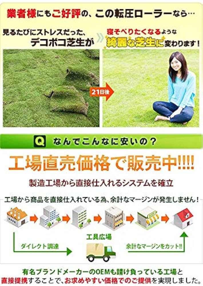 Amazon | Dream Link(ドリームリンク) 芝生用転圧ローラー (dlr500