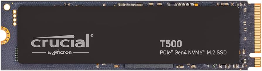 Crucial SSD interno para jogos T500 2TB Gen4 NVMe M.2, até 7400 MB