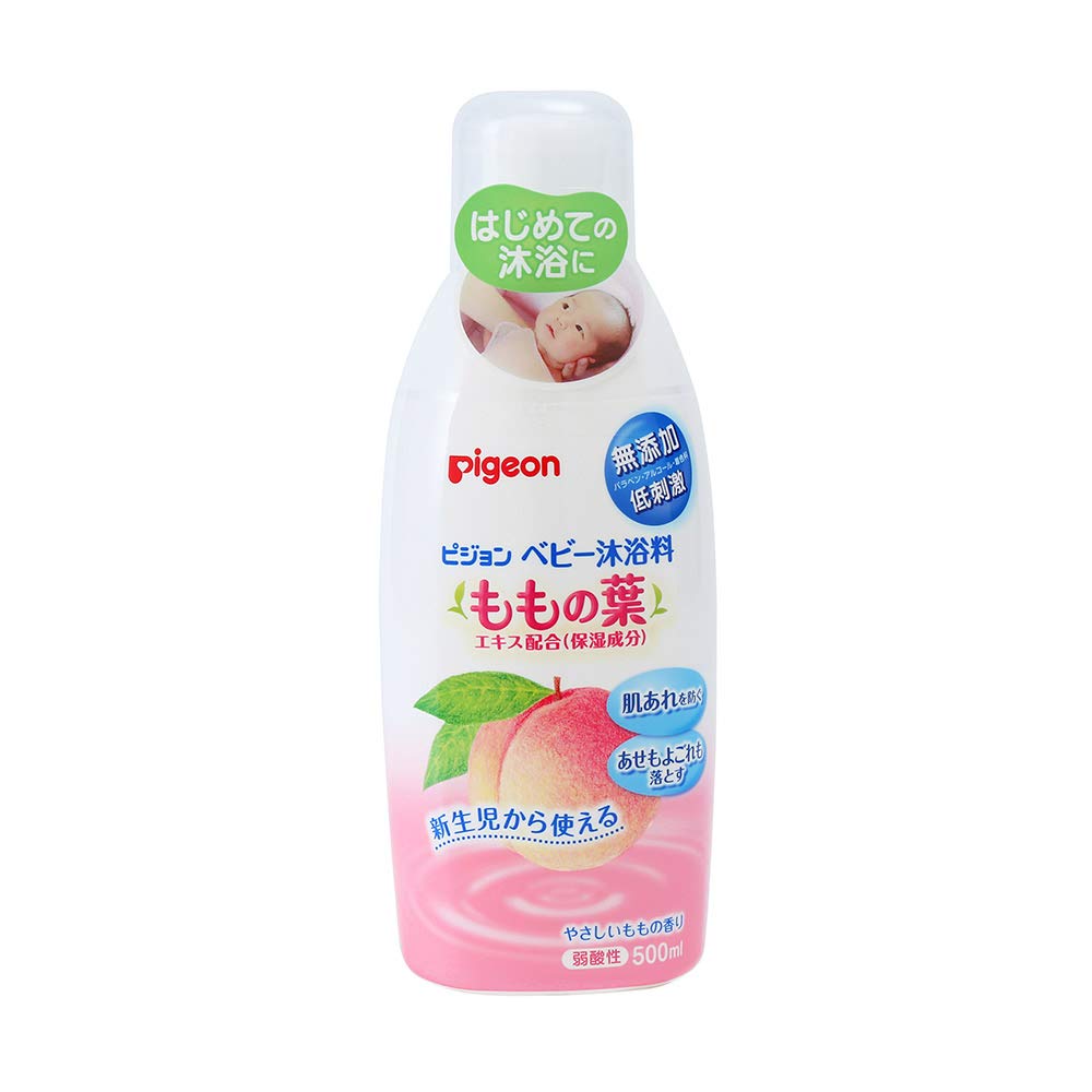 Amazon | ピジョン Pigeon ベビー沐浴料 500ml ももの葉スキンケア