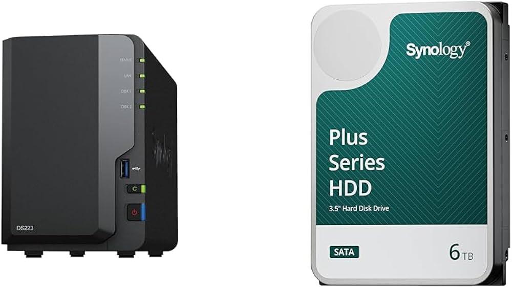 Amazon.co.jp: Synology NAS 2ベイ DiskStation DS223 & Synology HDD