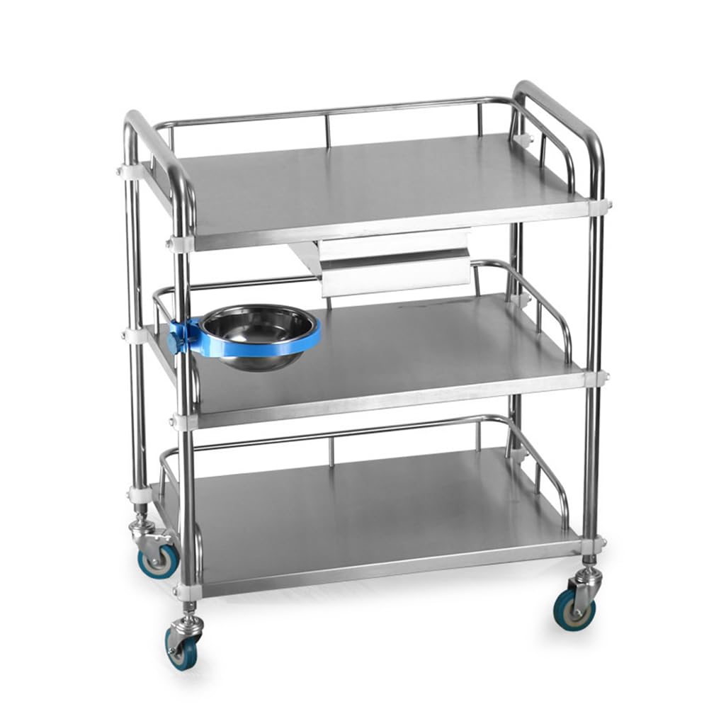 Amazon.co.jp: Tappros 医療用ワゴン クリニックワゴン 回診車 介護用