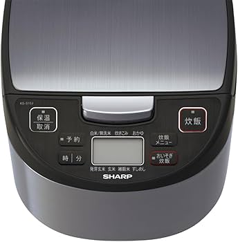 Amazon | シャープ 炊飯器 5.5合 黒厚釜 球面炊き シルバー KS-S10J-S