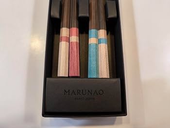 Amazon.co.jp: MARUNAO マルナオ 八角箸 夫婦箸 箸置き セット