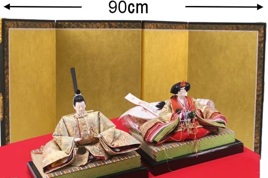 Amazon | 屏風(金屏風) 雛人形・お雛様用・ディスプレイ・結納用 金