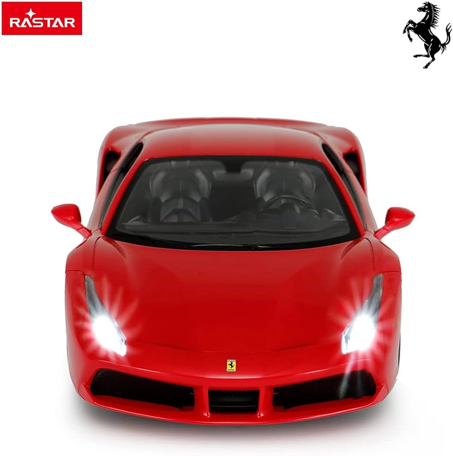 Amazon.co.jp: 1:14 フェラーリ 488 GTB ラジコンカー、ヘッドライトと