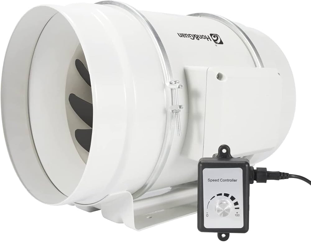 Amazon | Hon&Guan ダクトファン 200mm インバータダクトファン 【イン