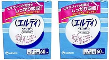 Amazon | エルディ フィンガー多い日 60個×2個 | unicharm | タンポン