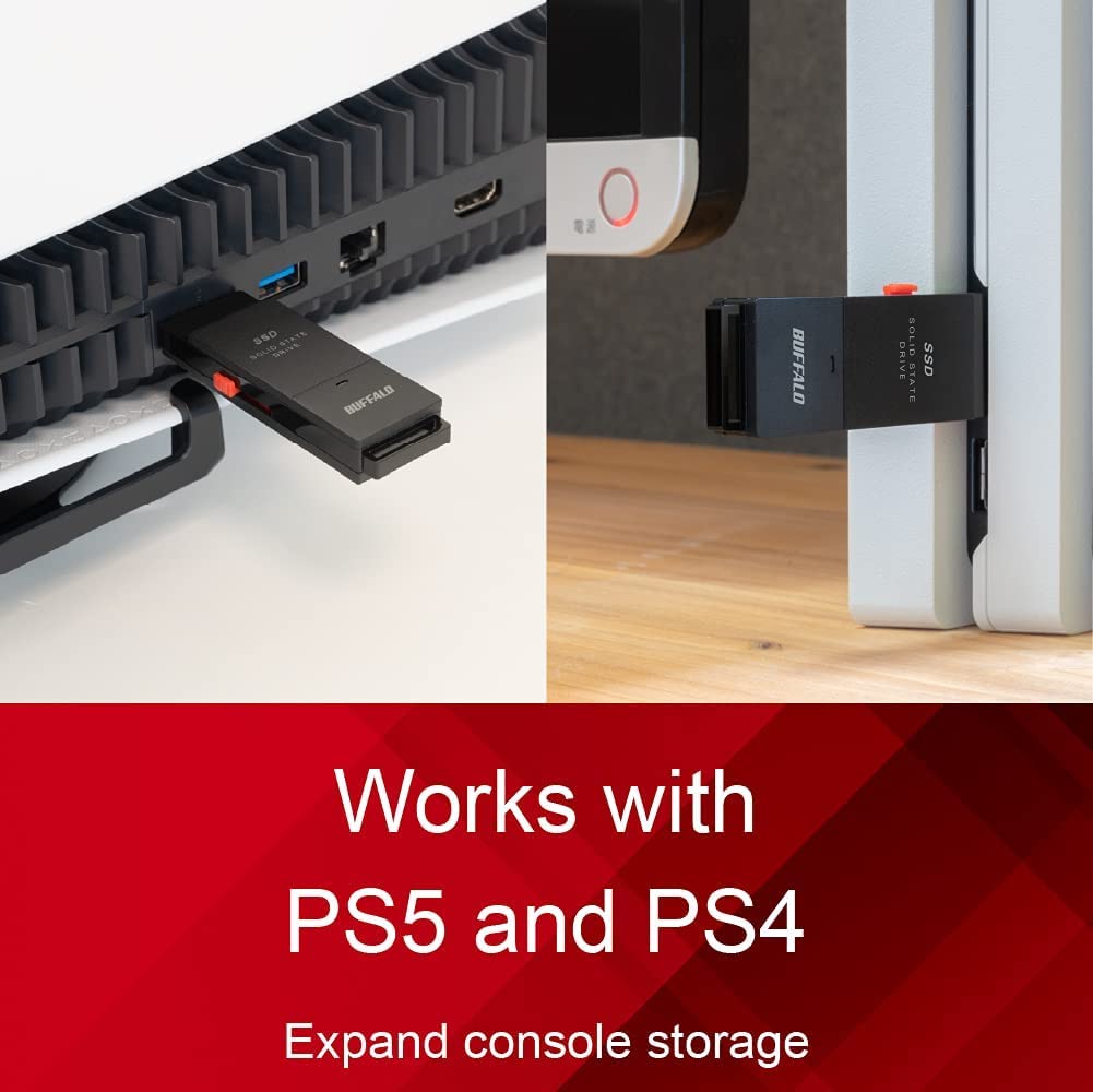 Amazon | BUFFALO 外付けSSD 2TB - 最大600MB/秒 - USB-C - USB-A