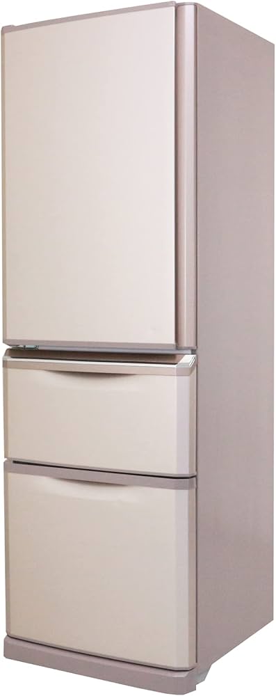 Amazon.co.jp: 三菱 370L 3ドア冷蔵庫（シャンパンピンク）【左開き