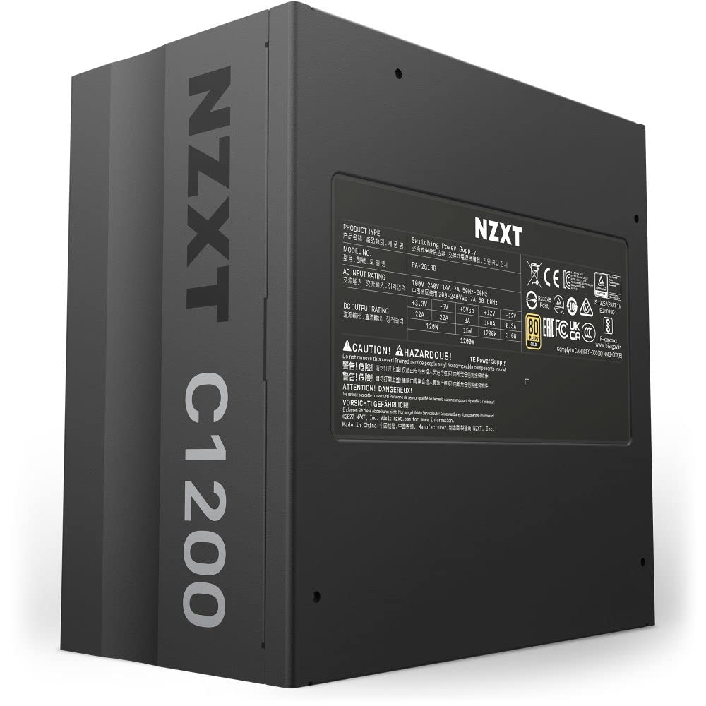 Amazon | NZXT C1200 Gold ATX3.0対 PC電源ユニット 1200W 80PLUS Gold