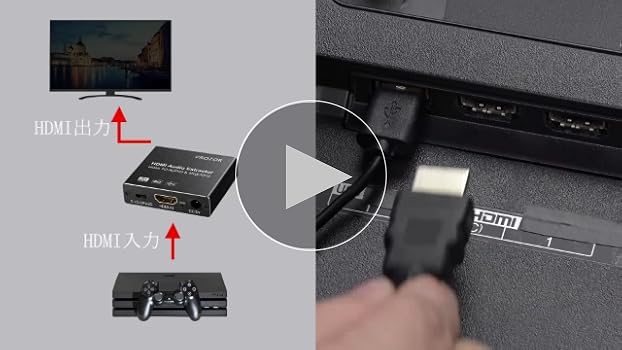 Amazon | PROZOR HDMIオーディオ分離器 4K@30Hz 1080P 3D映像対応 光