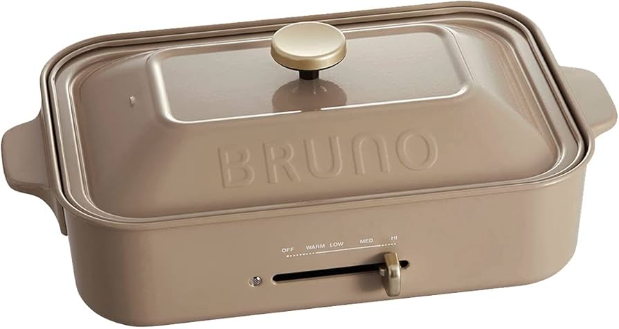 Amazon | BRUNO コンパクトホットプレート ベージュ系その他 サイズ