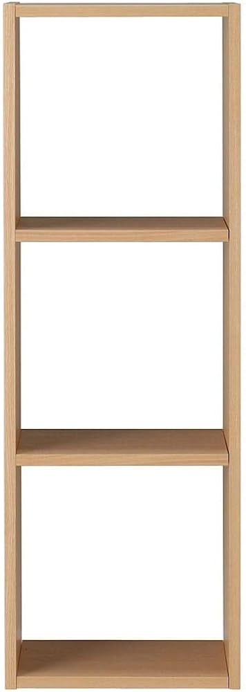 Amazon｜無印良品 スタッキングシェルフ・3段・オーク材 幅42×奥行28.5