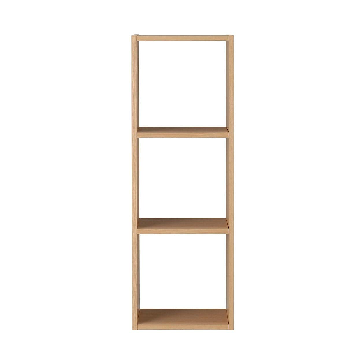 Amazon｜無印良品 スタッキングシェルフ・3段・オーク材 幅42×奥行28.5