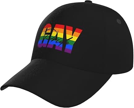 Noasqll LGBT Pride Rainbow Gay Curved Brim Baseball Cap Unisex