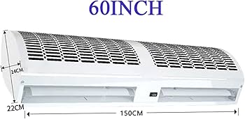 Amazon.co.jp: 壁掛け式エアカーテン、2速風向低ノイズエアカーテン