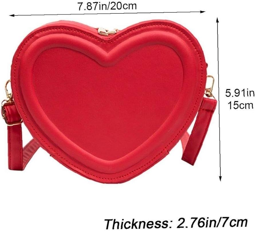 Amazon.co.jp: ショルダーバッグ 斜め掛け ハート形 可愛い ソリッド