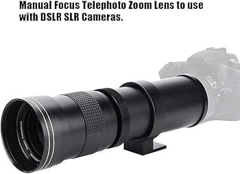Amazon | 望遠レンズ、420-800mm F/8.3-16望遠レンズDSLRカメラ用手動