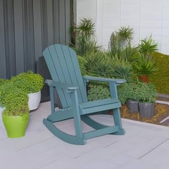 Amazon.com: Flash Furniture Savannah Poly Resin Wood Adirondack