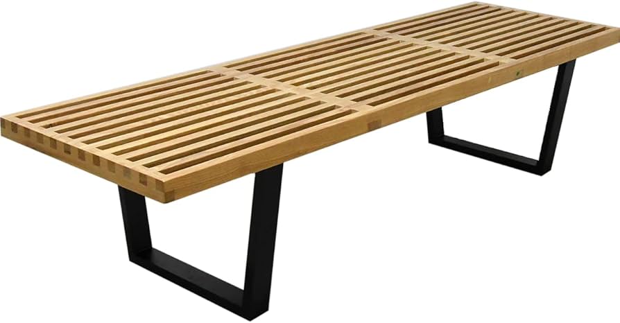 Amazon｜ネルソンベンチ 2人掛け 幅152cm 色ナチュラル ジョージ