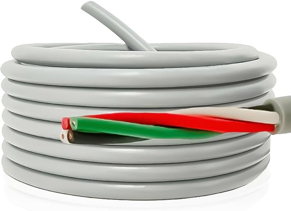 Amazon.co.jp: VCTFケーブル 2sq×4芯 灰色 100m 300Vケーブル ビニル