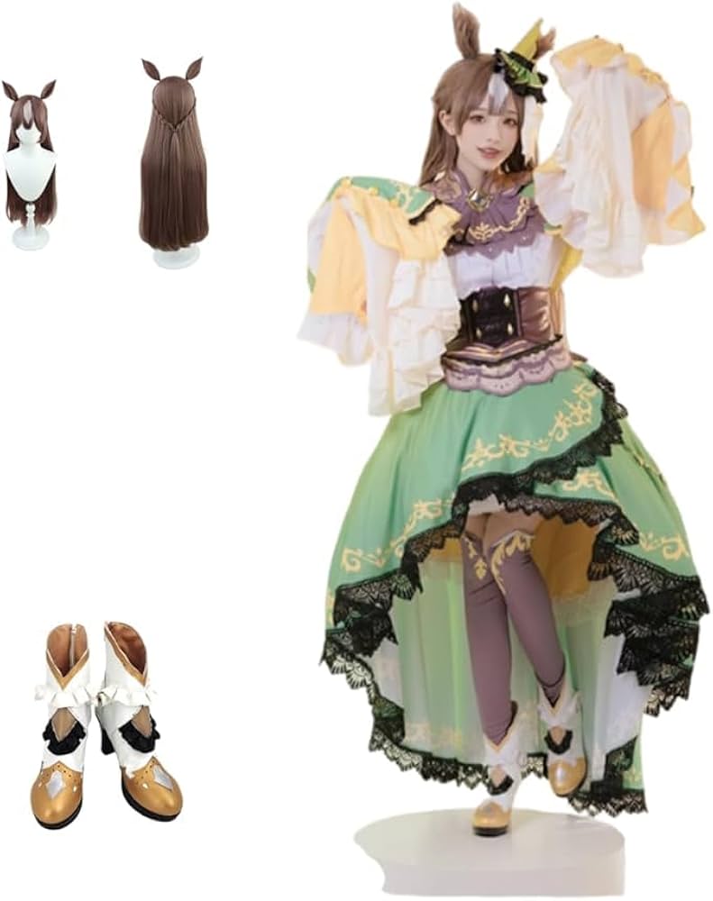 Amazon.co.jp: コスプレ衣装＋ウィッグ＋靴 耳 しっぽ付き ウマ娘