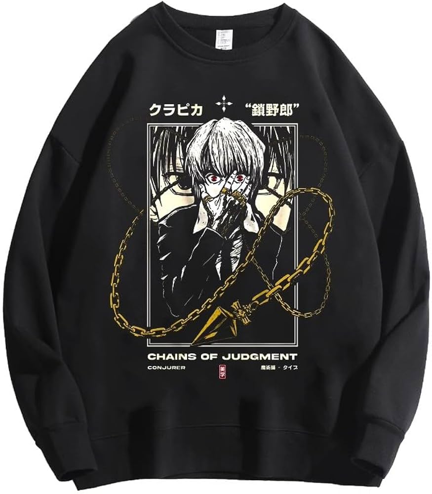 Amazon.co.jp: ハンター×ハンター パーカー 長袖 クラピカ クロロ 丸首